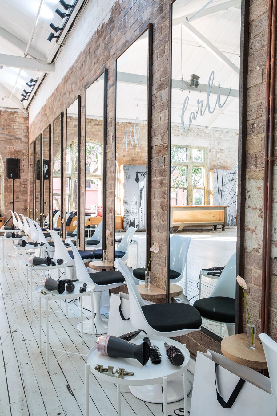Sunlit salon interior shoot
